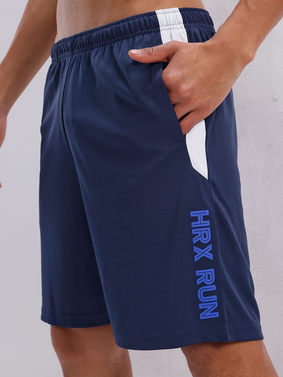 HRX by Hrithik Roshan Men Typography Colourblocked Rapid-Dry Running Shorts