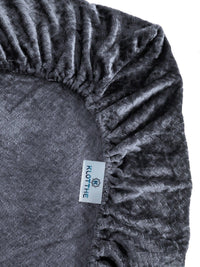 KLOTTHE Grey Solid Dilengkapi Cadar King Bulu 400 TC Dengan 2 Sarung Bantal