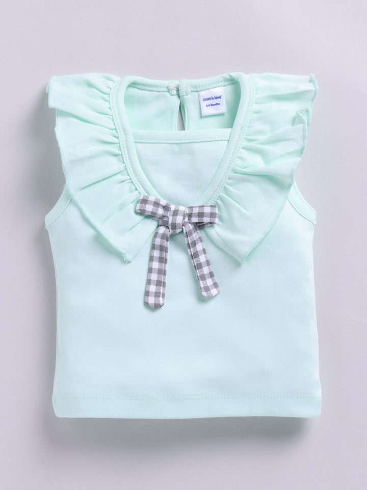 Moms Love Infant Girls Pure Cotton Top with Shorts