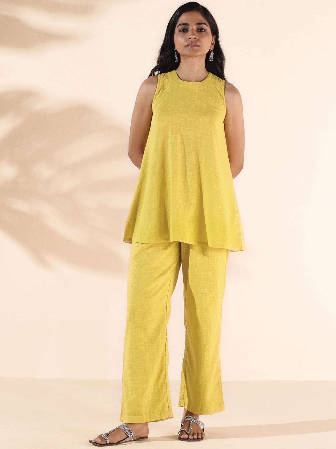 trueBrown Malang Pure Cotton Top & Trouser Co-Ord Set