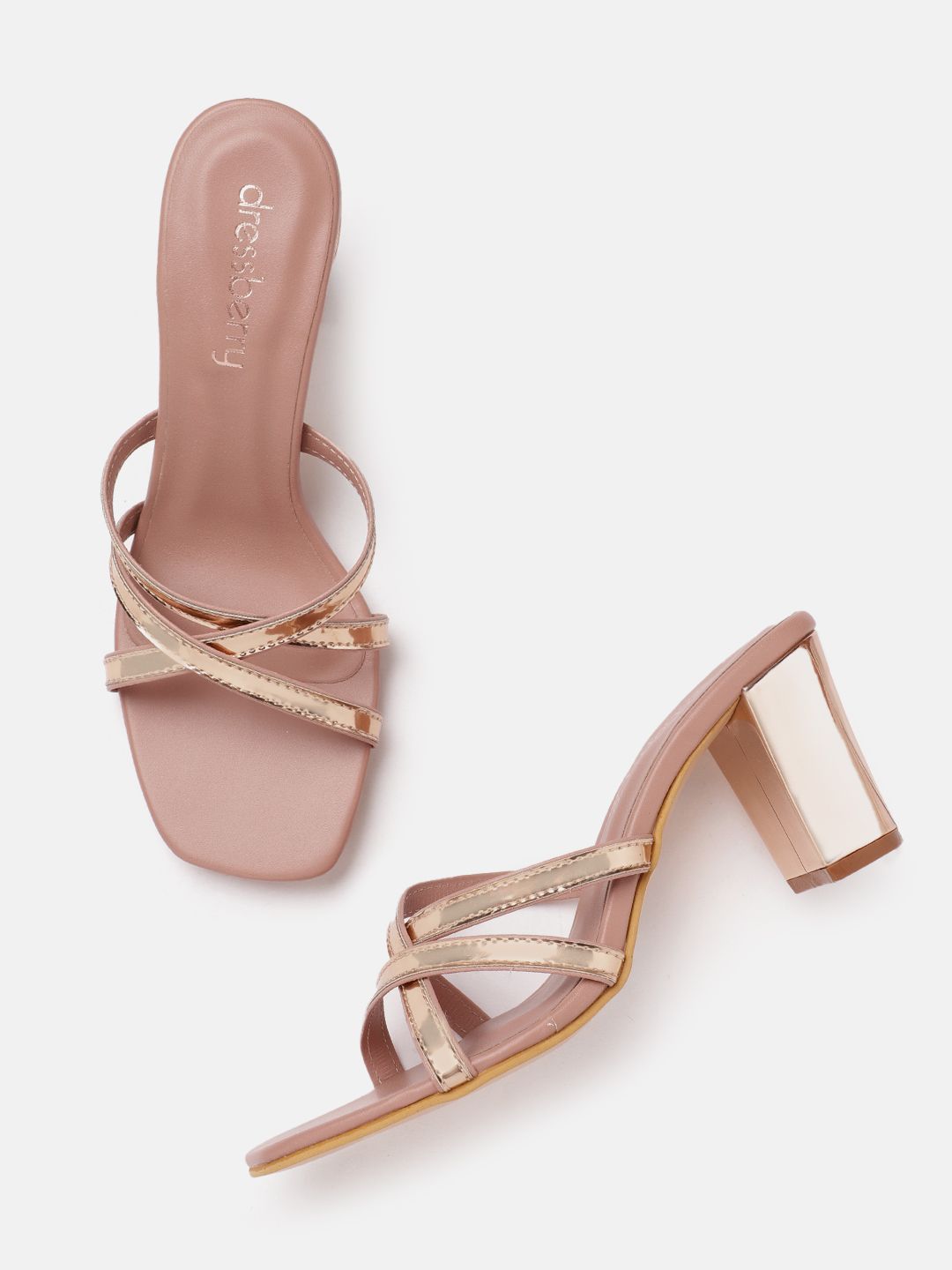 DressBerry Strappy Block Heels