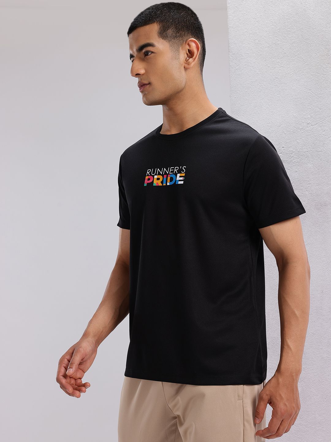 HRX by Hrithik Roshan Typography Printed Perforated Rapid-Dry Running T-shirt