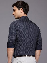 Raymond Pure Cotton Slim Fit Opaque Printed Formal Shirt