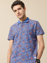 Mr Bowerbird Men Floral Printed Polo Collar Pure Cotton T-shirt