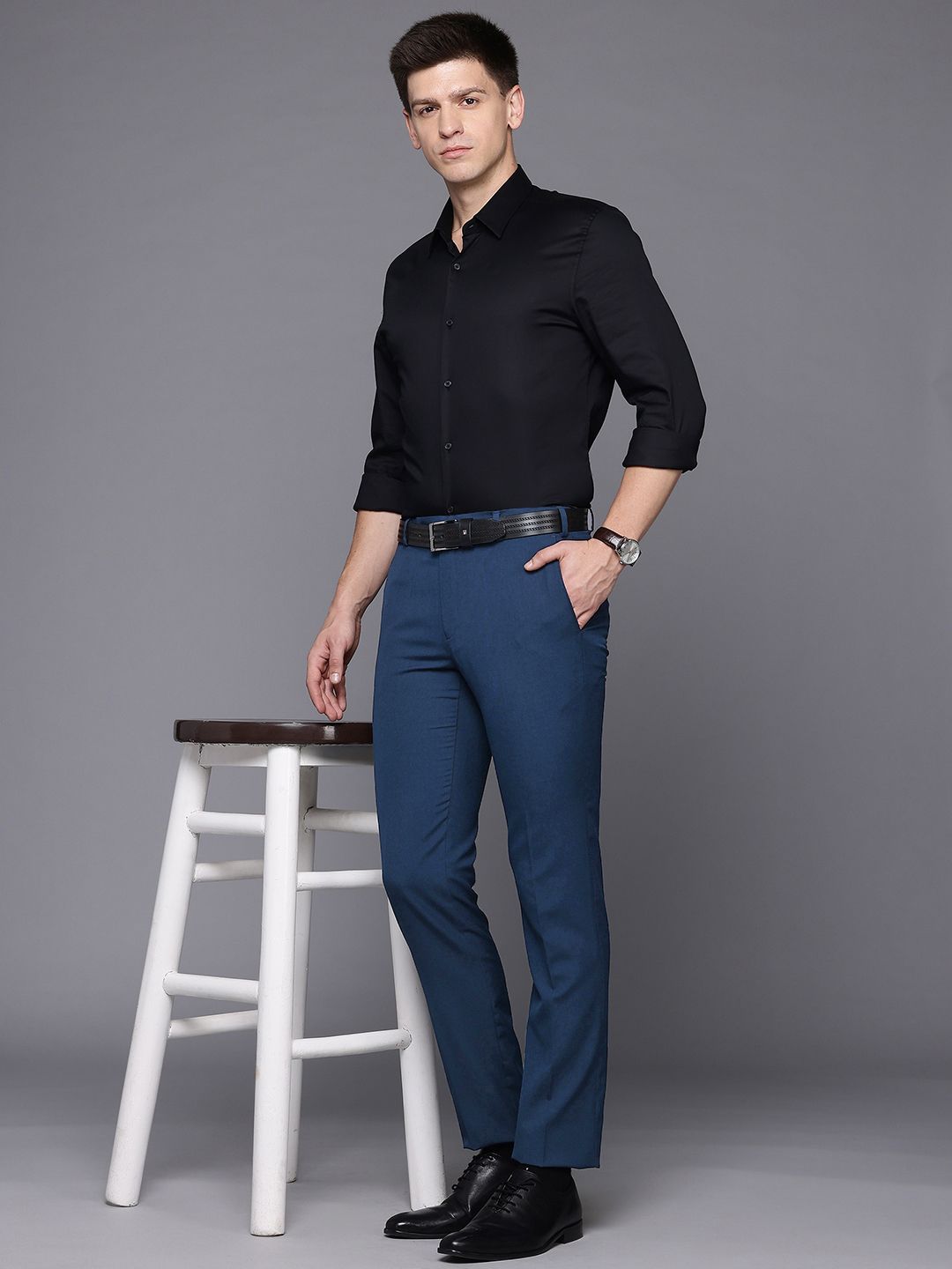 Raymond Men Regular Fit Formal Trousers
