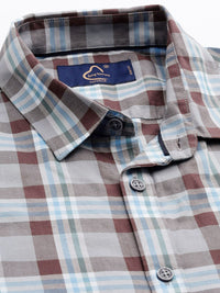 Being Human Slim Fit Opaque Checked Pure Cotton Casual Shirt