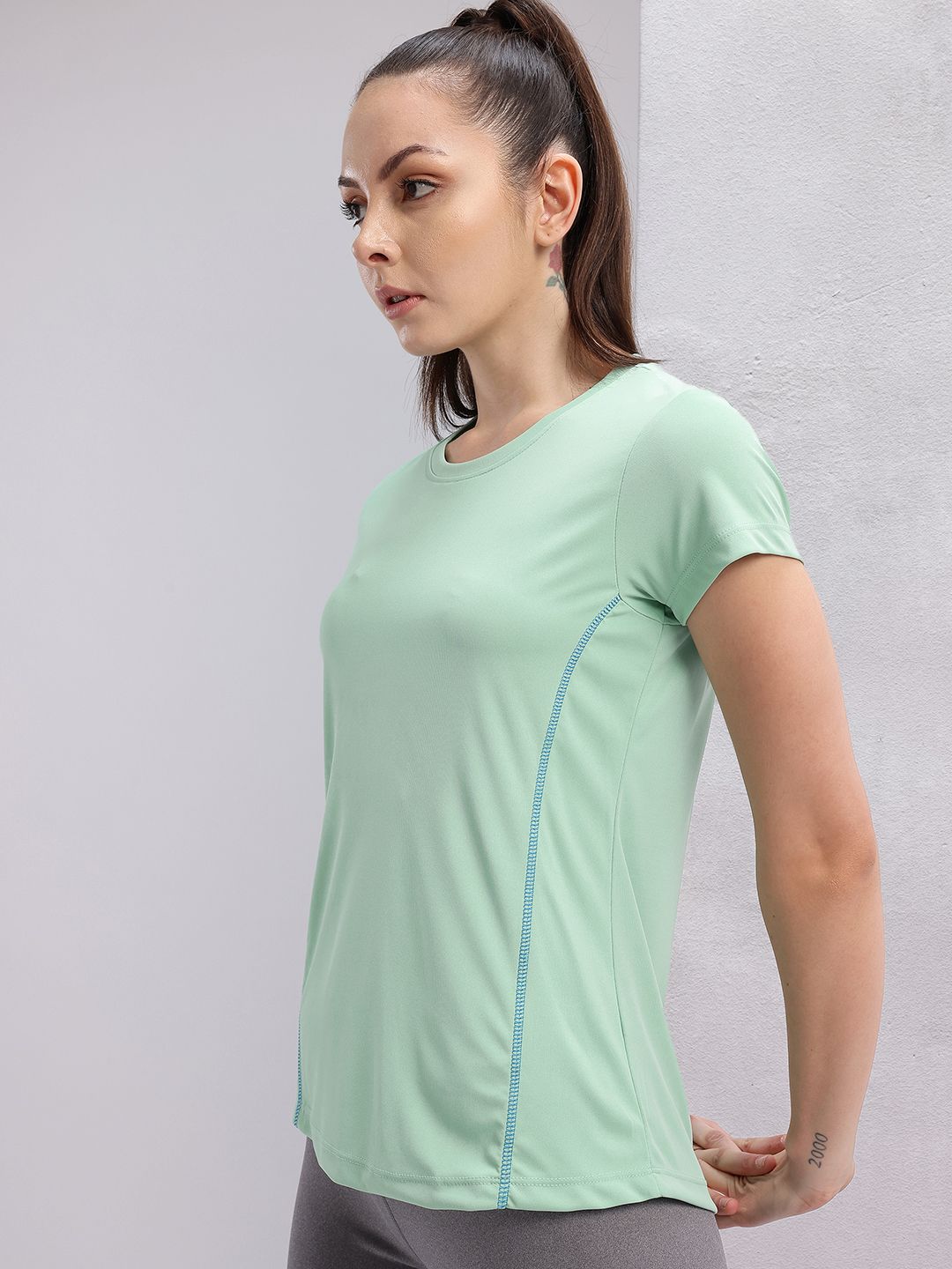 HRX by Hrithik Roshan Contrast Stitch Rapid-Dry Training T-shirt