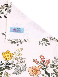Myntra Elegant Homes White & Red Floral 400 TC King Bedsheet with 2 Pillow Covers
