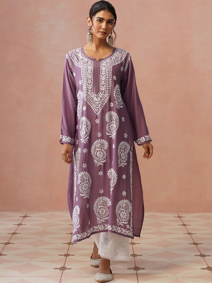 House of Chikankari Women Embroidered Chikankari Kurta