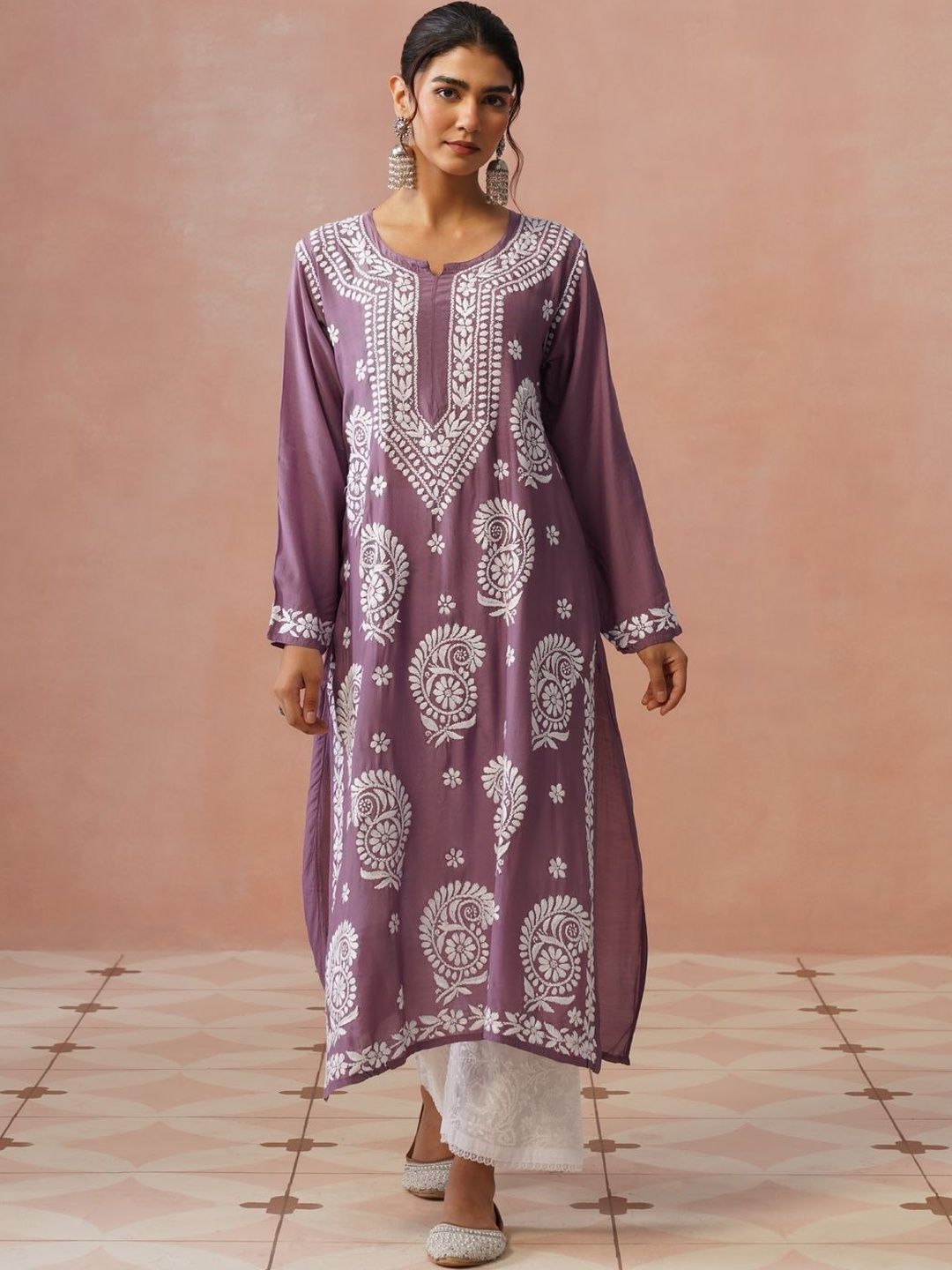 House of Chikankari Women Embroidered Chikankari Kurta