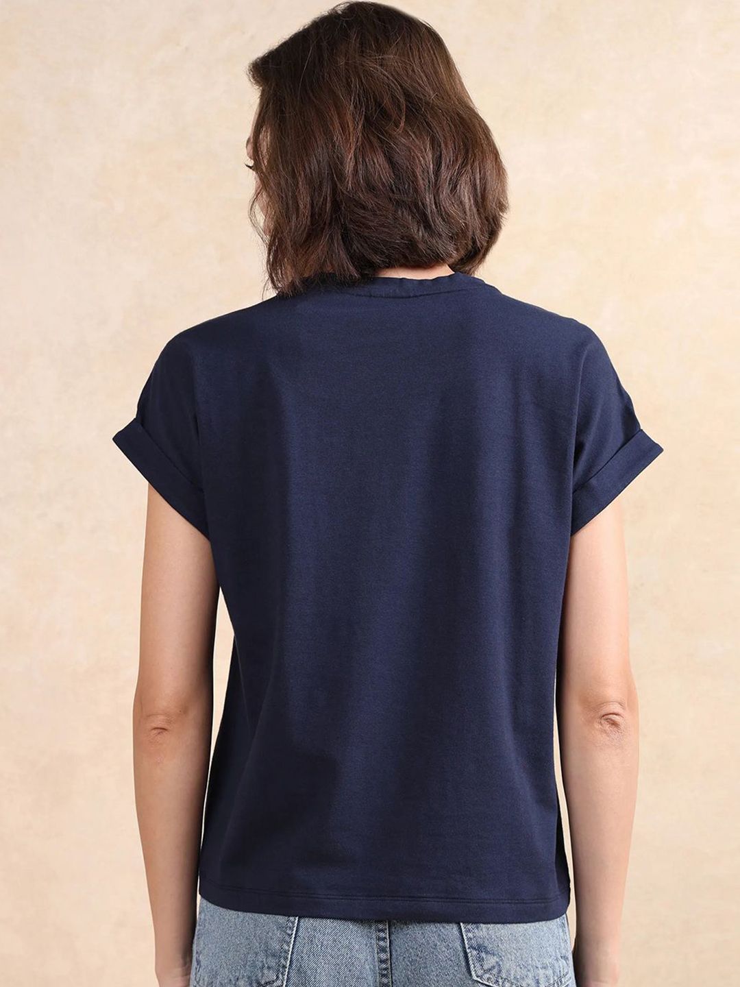 RAREISM Women Printed Extended Sleeves Pockets T-shirt