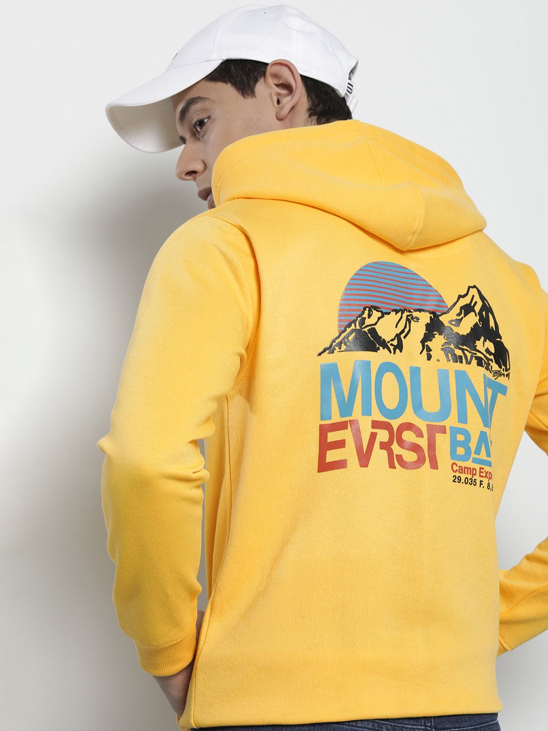 The Indian Garage Co Men Printed Hooded Sweatshirt