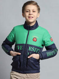 Monte Carlo Boys Mock Collar Colourblocked Casual Lightweight Padded Jacket