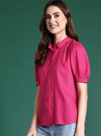 DressBerry Puff Sleeves Casual Shirt