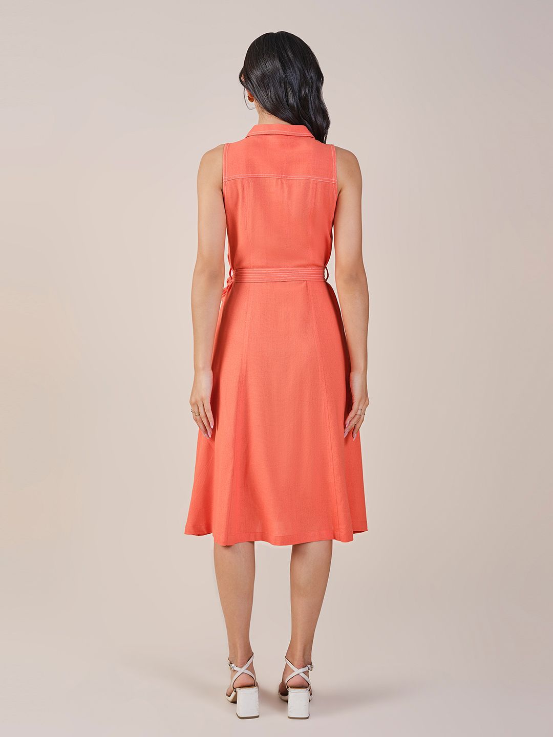 AND Women Shirt Collar Maxi Dress