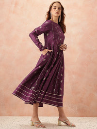 all about you Thread Work & Sequinned Yoke Design Empire Ethnic Dress