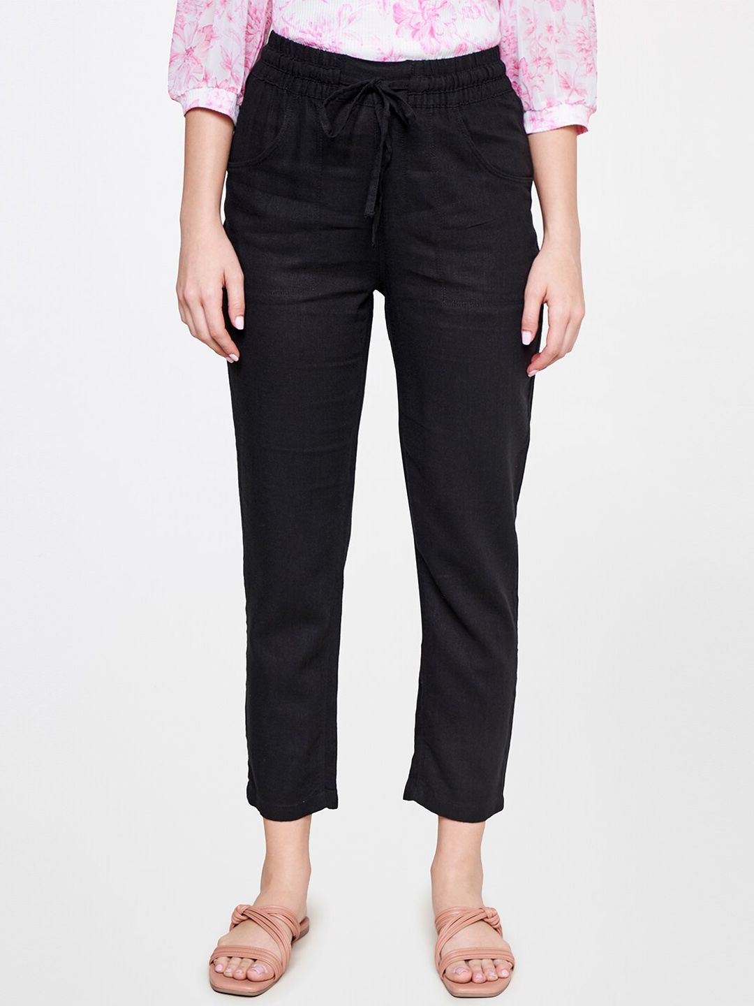 AND Women Tapered Fit Cigarette Trousers