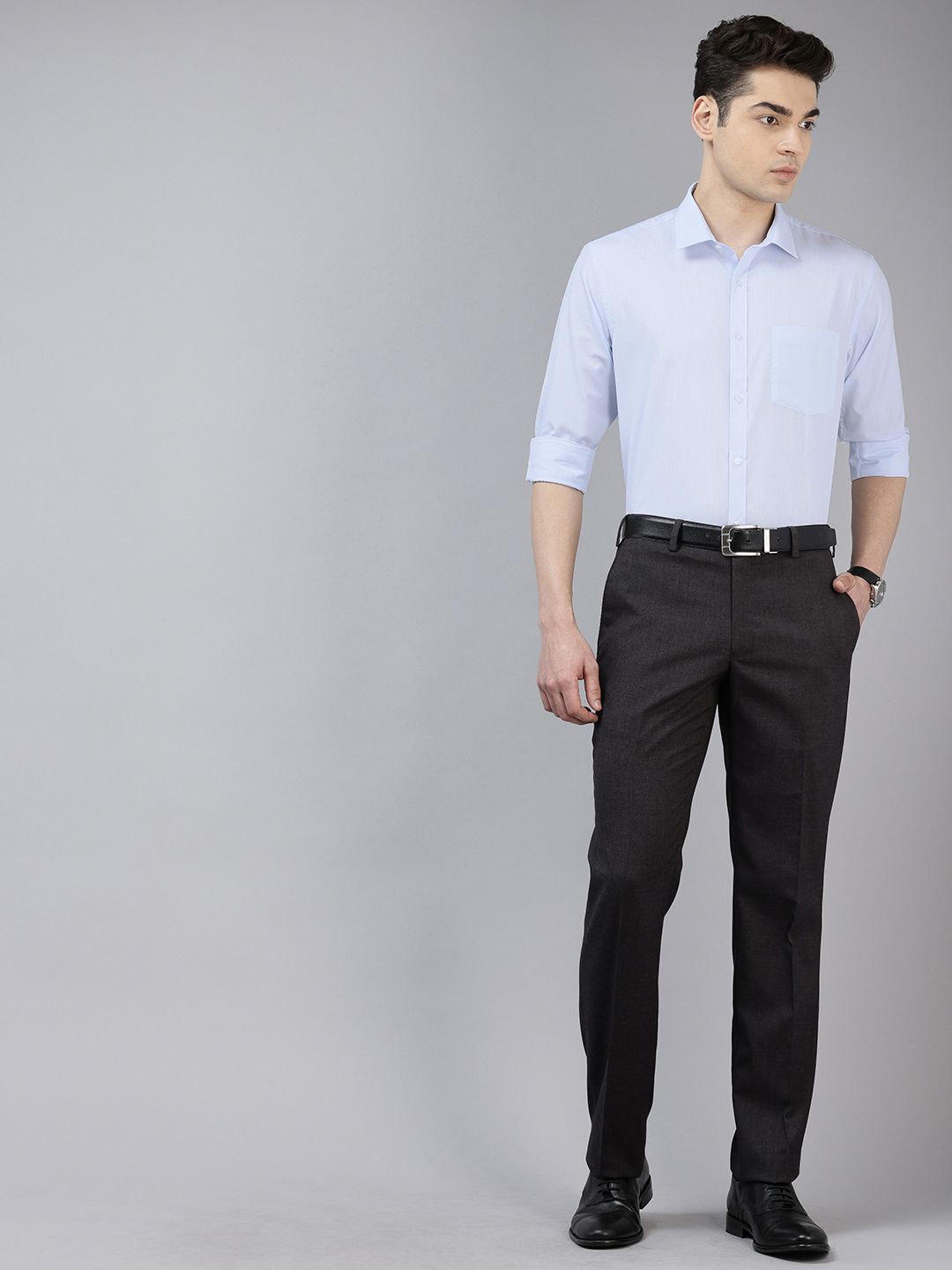 Park Avenue Self-Design Slim Fit Formal Shirt