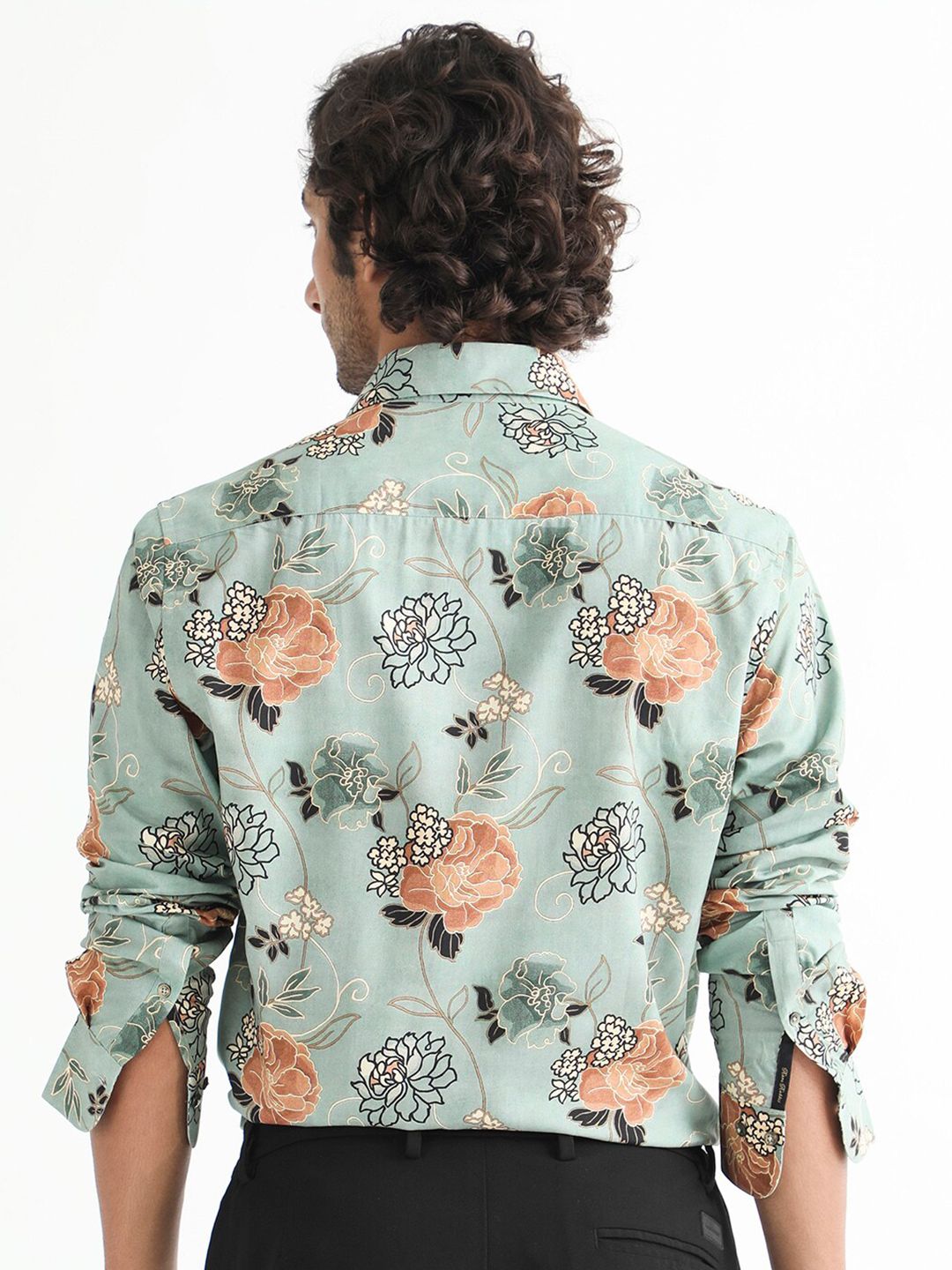 RARE RABBIT Men Nord Regular Fit Floral Printed Cotton Shirt