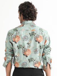 RARE RABBIT Men Nord Regular Fit Floral Printed Cotton Shirt