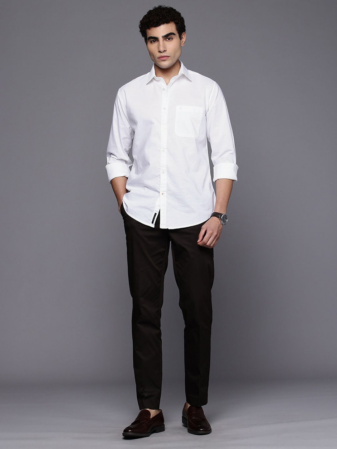 Raymond Slim Fit Pure Cotton Casual Shirt