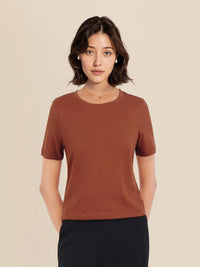 DressBerry Solid Round Neck Casual T-shirt