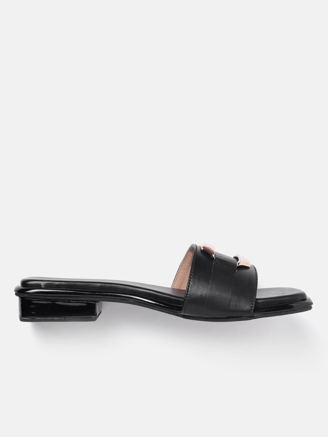 Lino Perros Metallic Detail Open Toe Flats