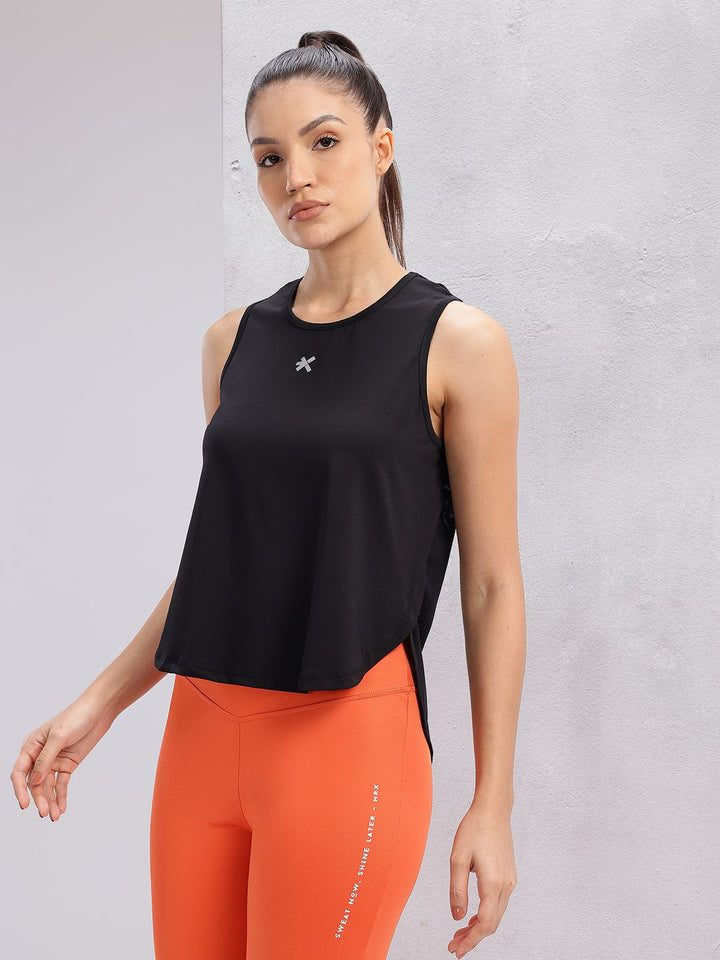 HRX by Hrithik Roshan Rapid-Dry Sleeveless High-Low Running Top