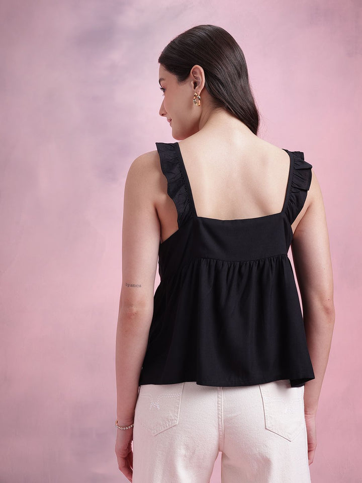 DressBerry Bow Front Ruffles Top