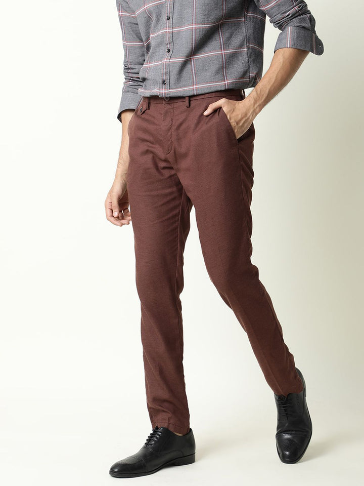 RARE RABBIT Men Slim Fit Trousers