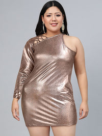 Tokyo Talkies Black One Shoulder Sheath Dress