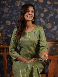 House of Pataudi Ethnic Motifs Embroidered Sequinned Jashn Kurta