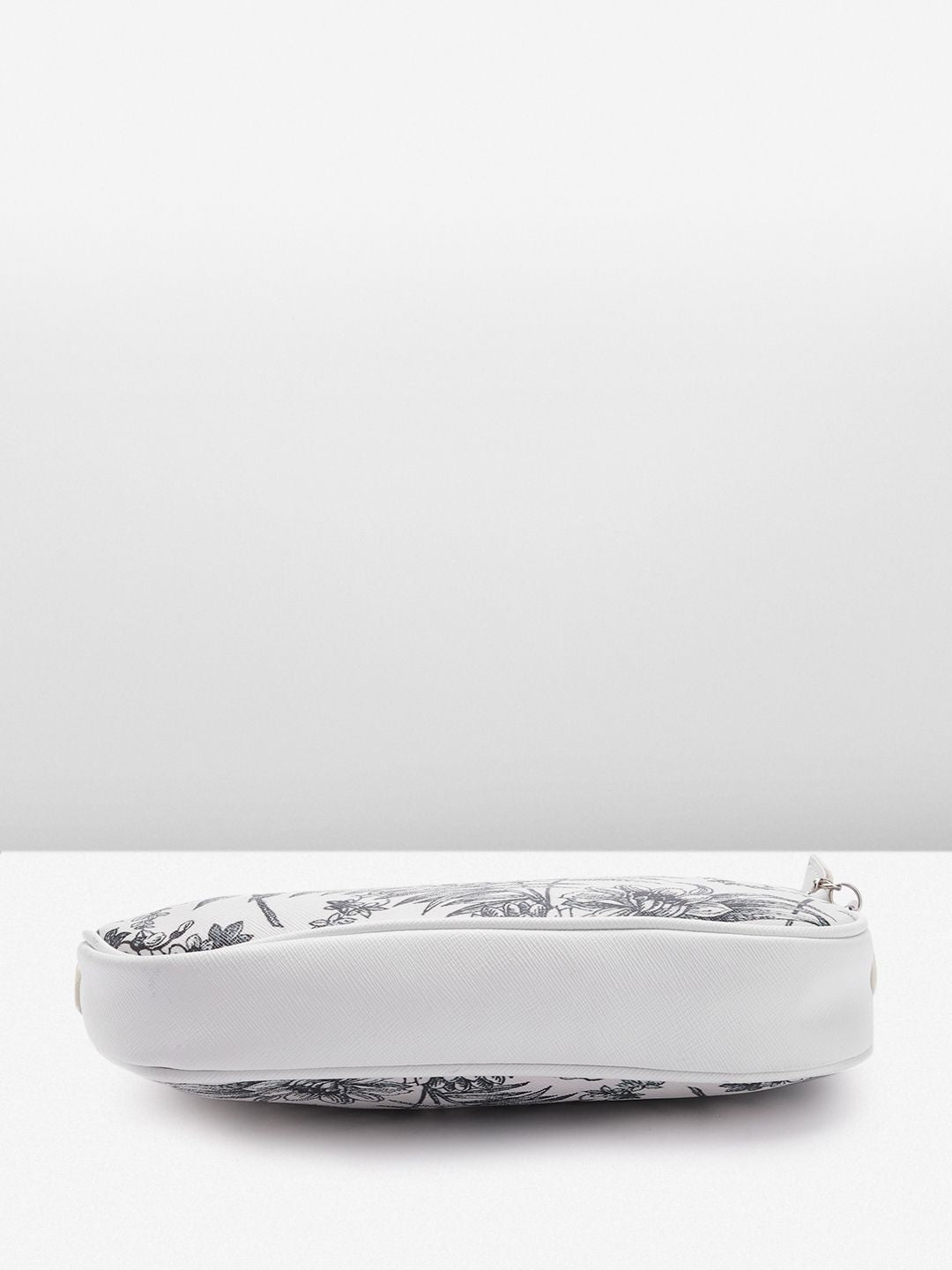 Lino Perros Floral Printed Structured Shoulder Bag With Chain Detail