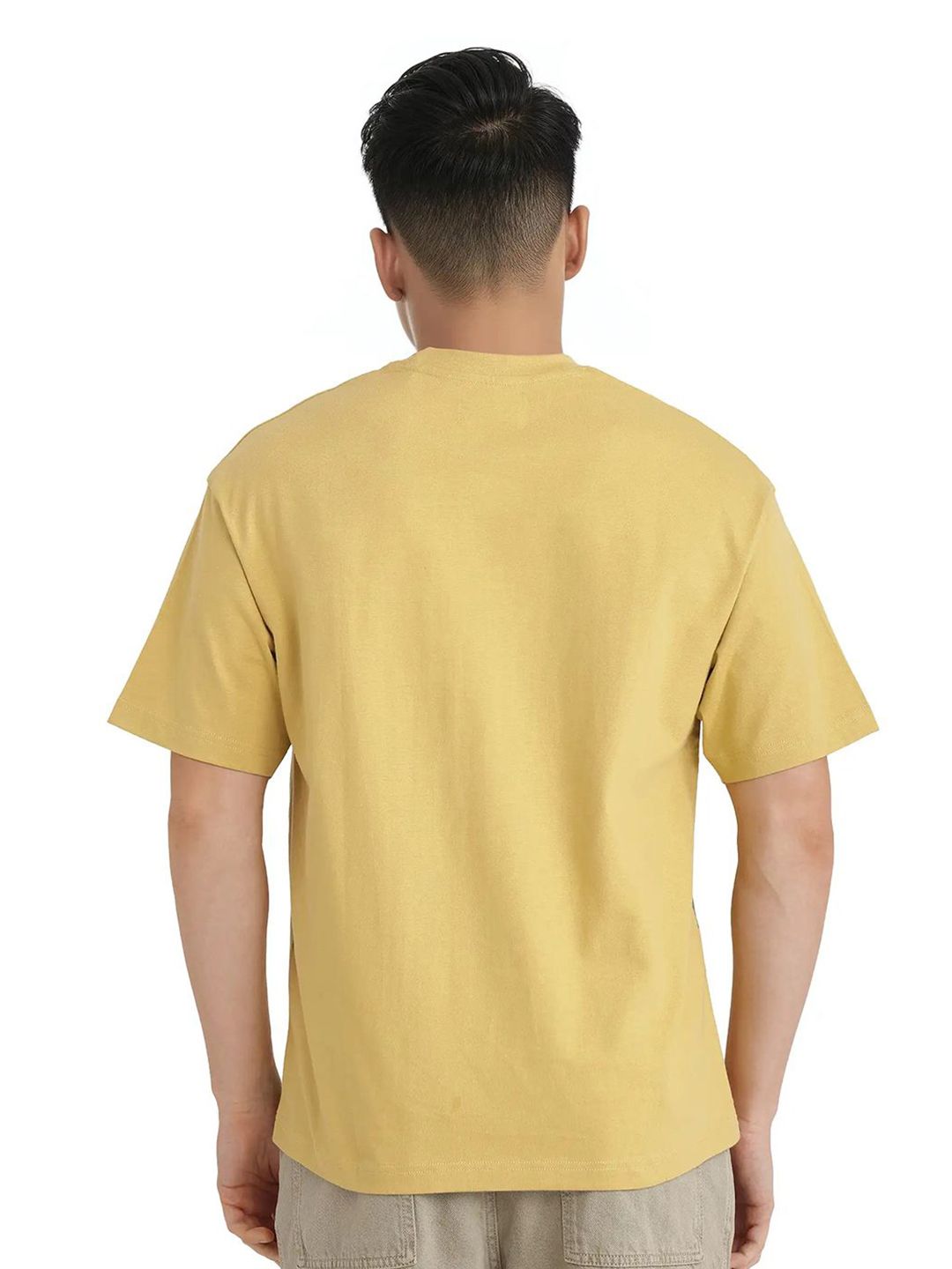 RARE RABBIT Men ELZO Typography Printed Round Neck Cotton Relaxed Fit T-shirt
