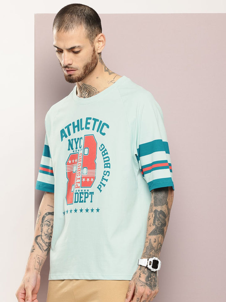 DILLINGER Men Typography Printed Oversized T-shirt