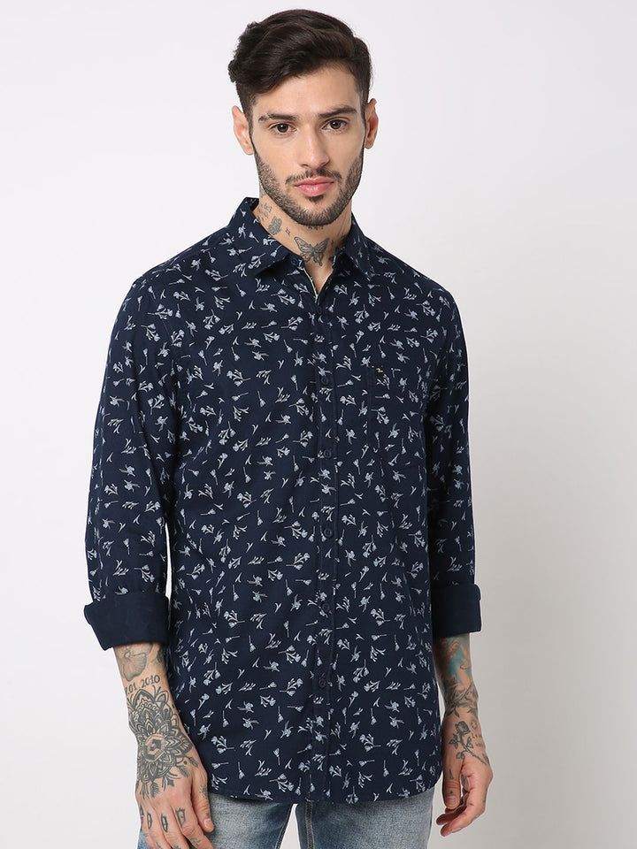 SPYKAR Floral Printed Pure Cotton Casual Shirt