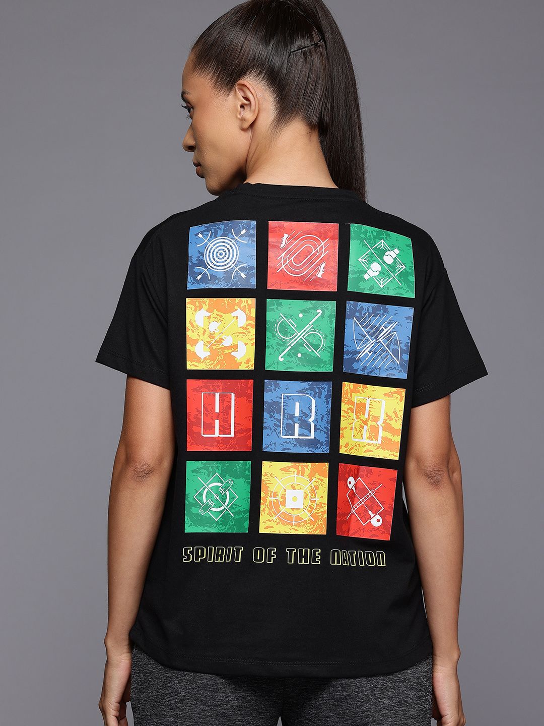 HRX by Hrithik Roshan Women Printed Relaxed Fit T-shirt