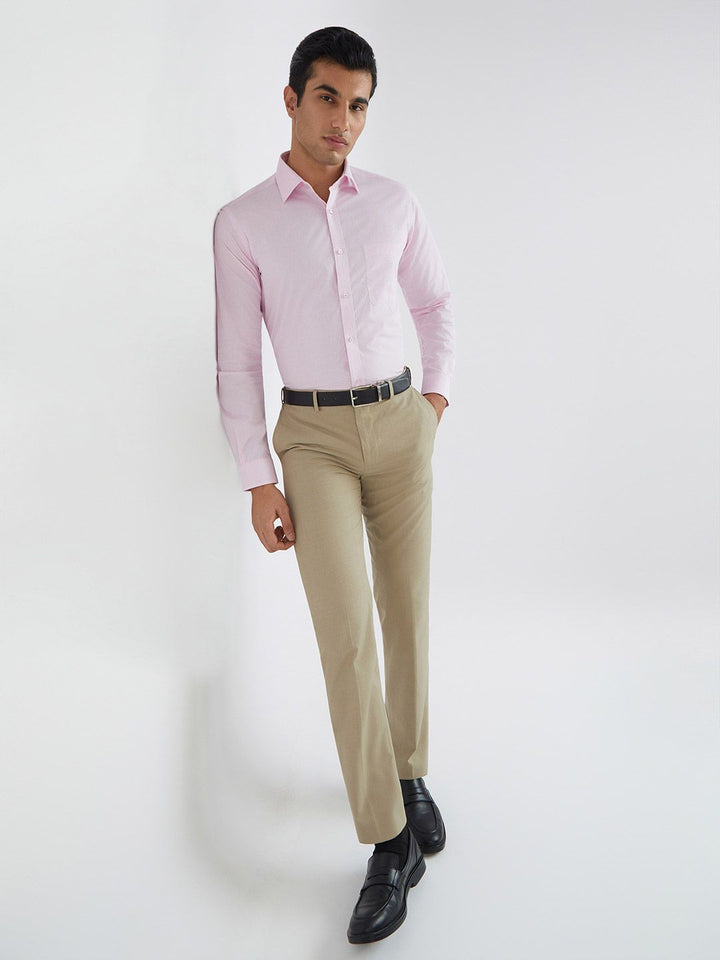 Raymond Pure Cotton Slim Fit Opaque Printed Formal Shirt
