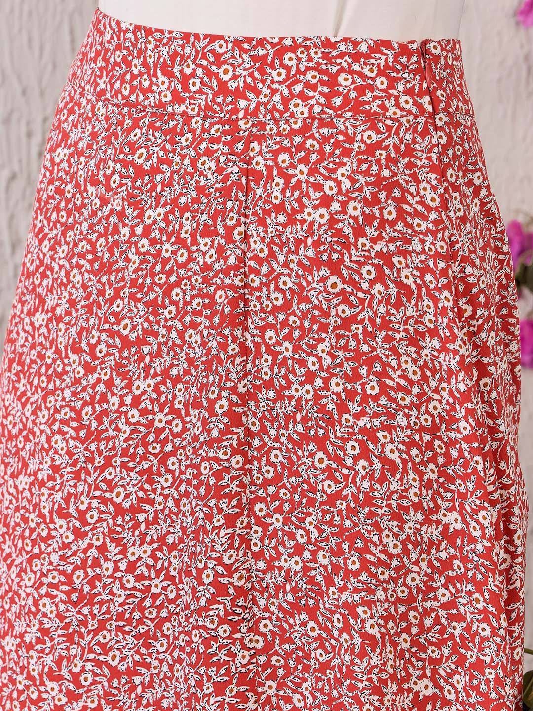 Berrylush Women Floral Printed A-Line Maxi Skirt