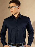 DENNISON Smart Solid Opaque Pure Cotton Satin Shirt
