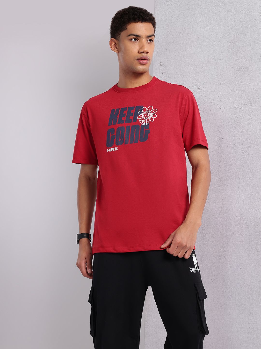 HRX by Hrithik Roshan Typography Printed T-shirt