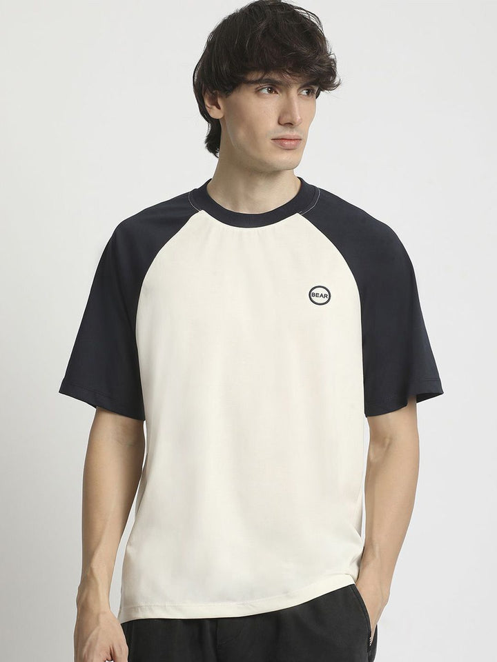 The Bear House Men Colourblocked Regular Fit Tshirt