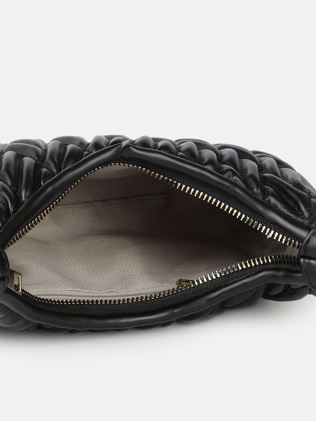 DressBerry Structured Quilted Hobo Bag