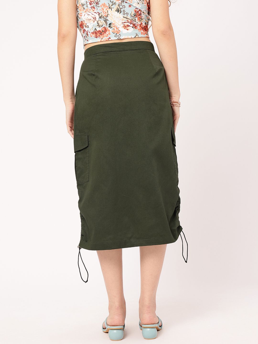 DressBerry Straight Toggle Adjusted Pure Cotton Skirt