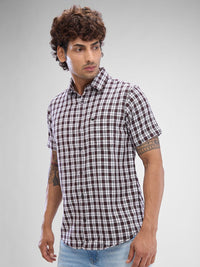 SPYKAR Men Slim Fit Opaque Checked Spread Collar Casual Shirt