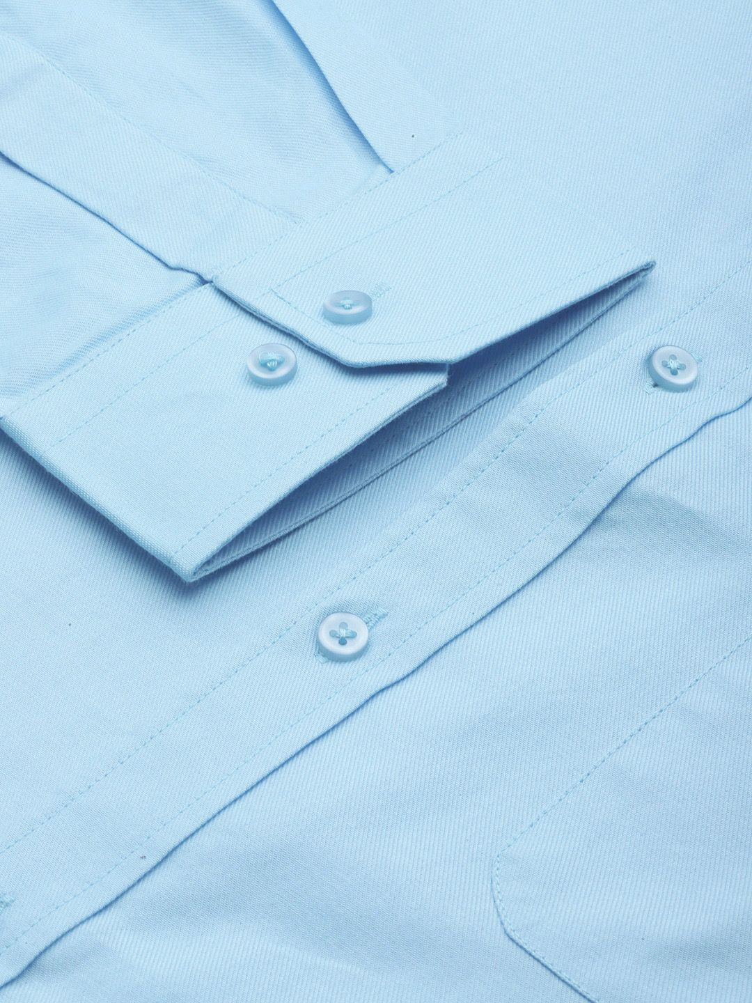 DENNISON Men Blue Smart Slim Fit Pure Cotton Solid Formal Shirt