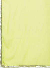 House of Pataudi Floral Embroidered Sequinned Jashn Kurta with Palazzos & Dupatta