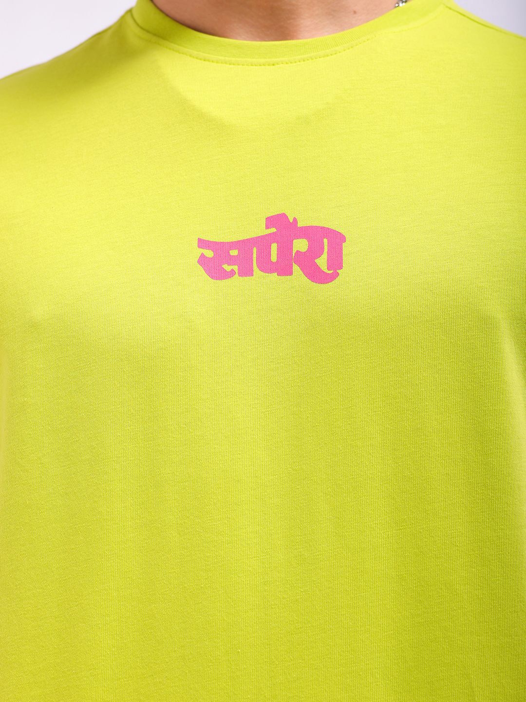 The Indian Garage Co Men Graphic Printed Pure Cotton Slim Fit T-shirt