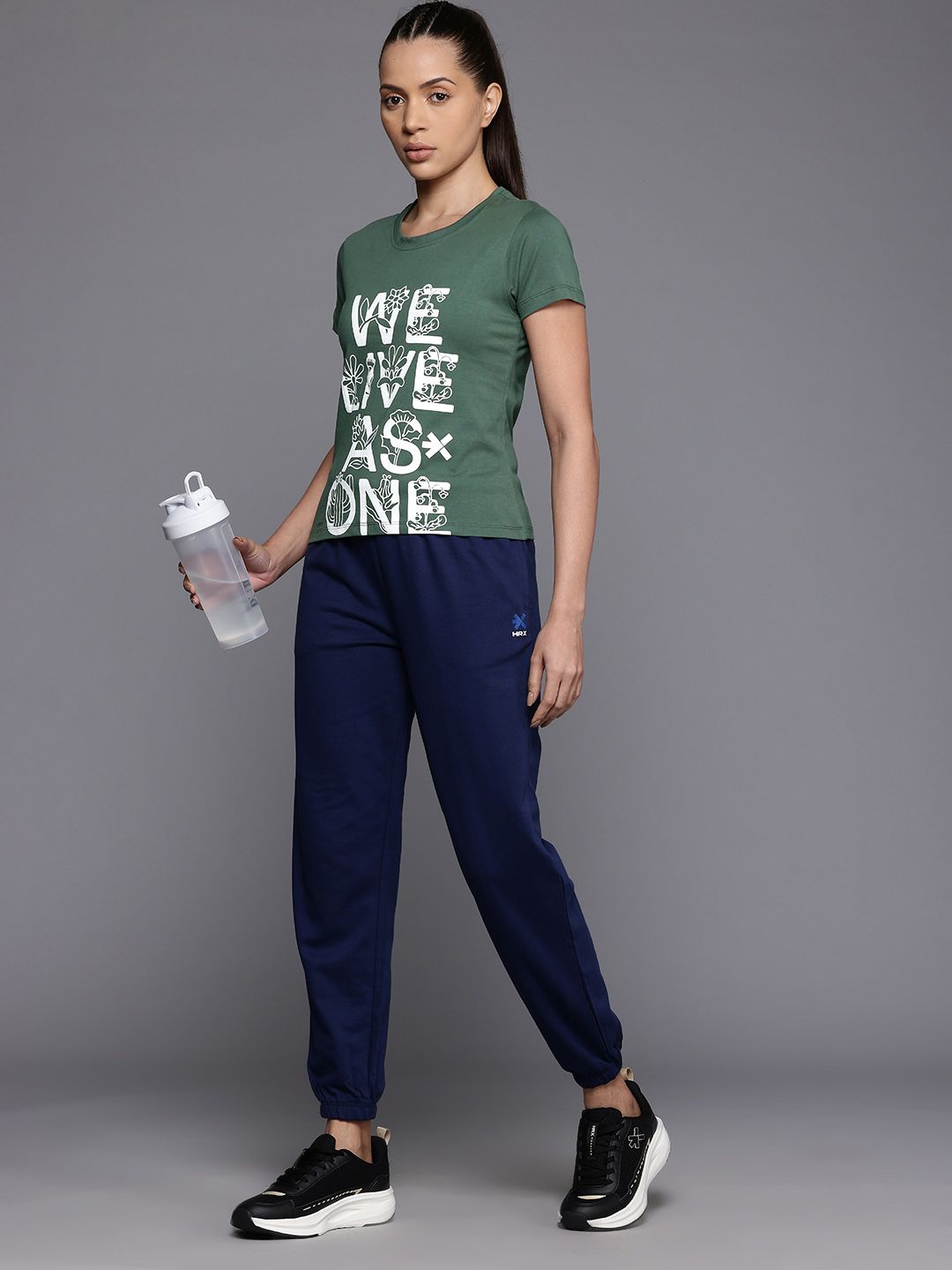 HRX by Hrithik Roshan Typography Printed Pure Cotton T-shirt