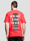 ADRO Men Typography Printed Drop-Shoulder Sleeves Cotton Oversized T-Shirt